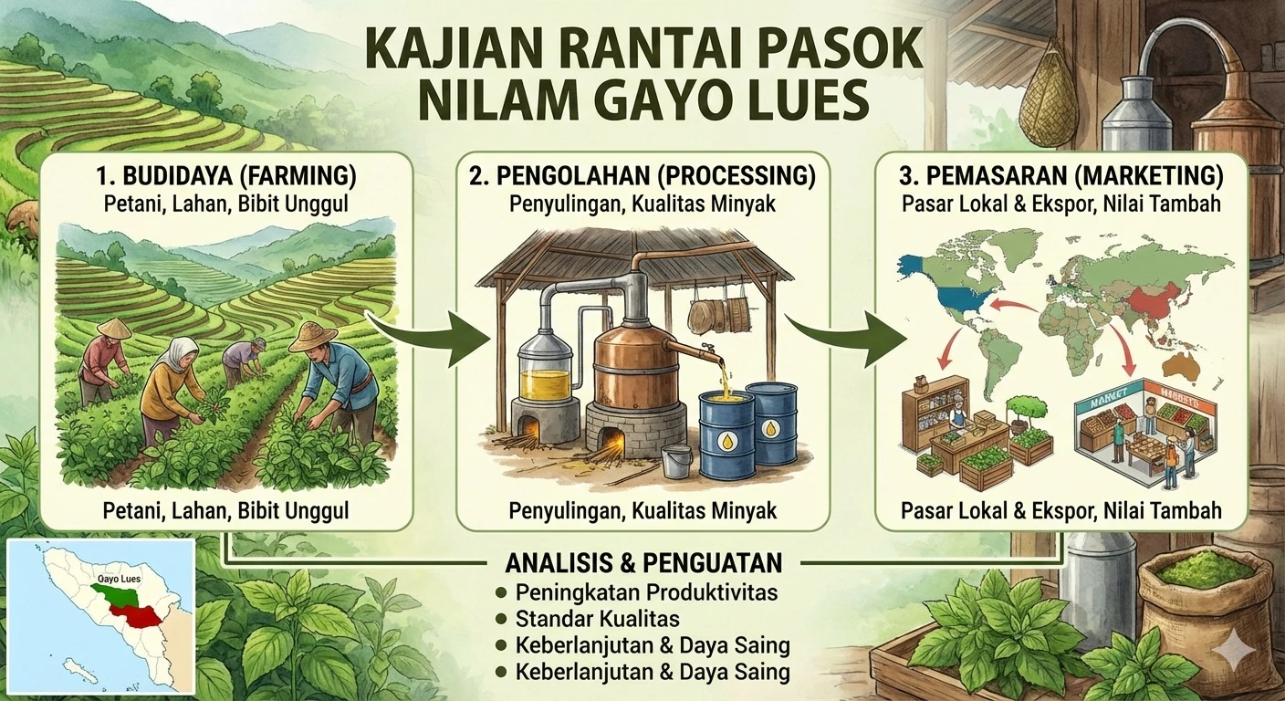 Kajian Rantai Pasok Nilam Gayo Lues